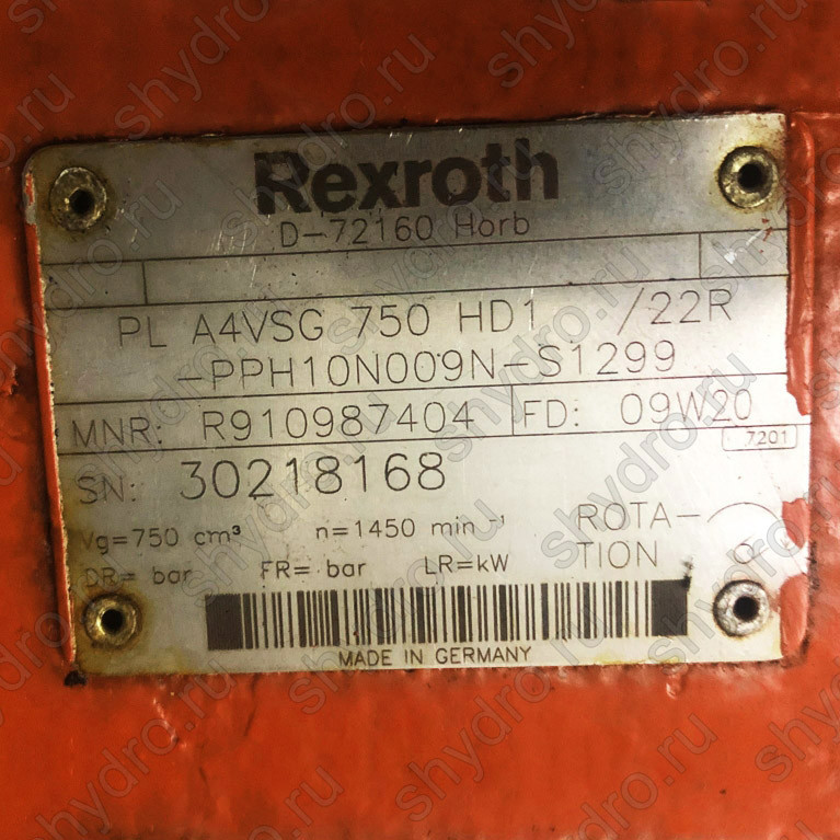 Rexroth PL A4VSG 750 HD1 /22R